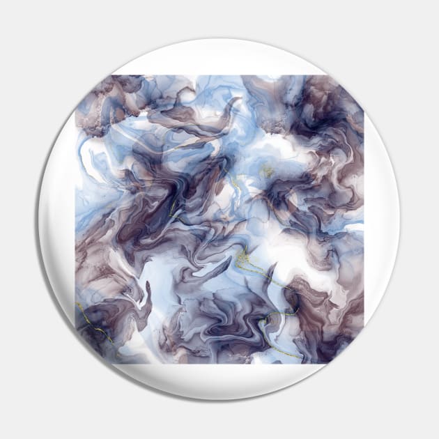 Watercolour marble painting // Blue, Purple, Gold // Abstract Pin by creativebakergb