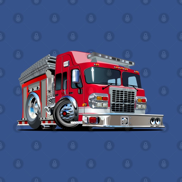 Cartoon firetruck by Mechanik