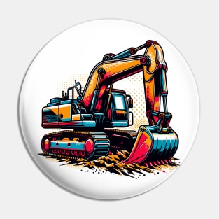 Excavator Vintage Pin