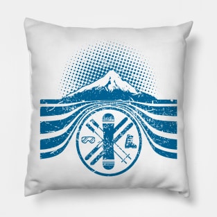 Ski Snowboard Winter Sports Pillow