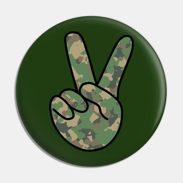 V Sign Camouflage Pin by DiegoCarvalho