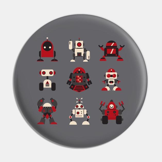 Robot Revolution Pin by Kappacino Creations