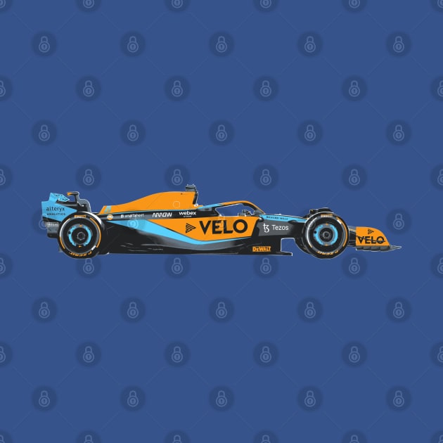 F1 Orange car 2022 by throwback