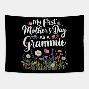 Womens Funny Mothers Day 2024 My first Mother's day as a grammie Tapestry