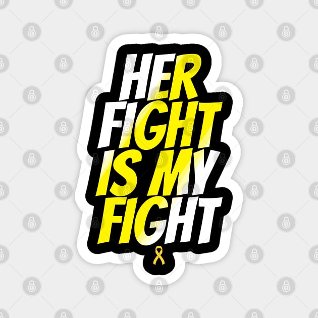 Yellow Ribbon Endometriosis Awareness | Her Fight Is My Fight Magnet by Shopinno Shirts