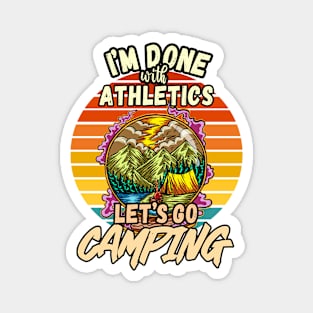 ATHLETICS AND CAMPING DESIGN VINTAGE CLASSIC RETRO COLORFUL PERFECT FOR  ATHLETE AND CAMPERS Magnet