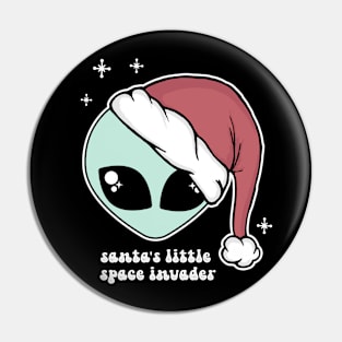 Santa's Little Space Invader Pin