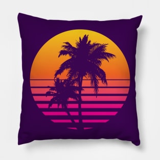 Synthwave Sunset Pillow