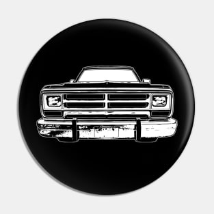 White RamCharger Sketch Art Pin