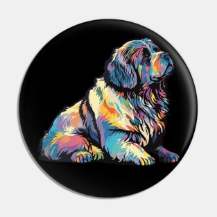 Newfoundland Dog Art Pin