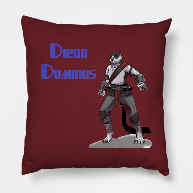 Diego Dominus Pillow by Die by the Sword Podcast