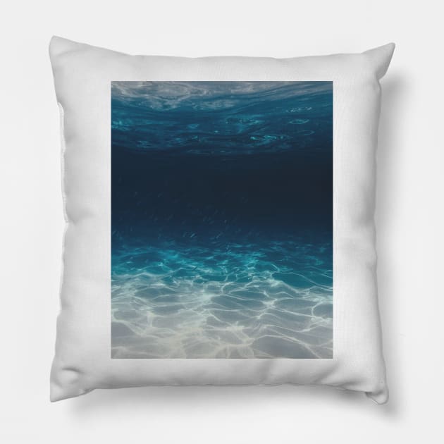 Clear Underwater Gradient Pillow by moonandcat