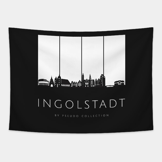 Skyline Ingolstadt Weiss Tapestry by PCollection