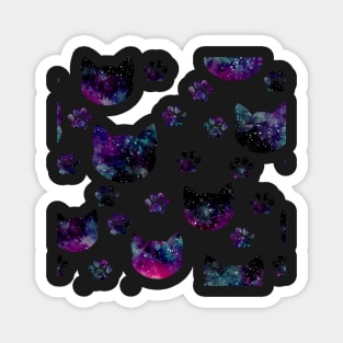 Galaxy and Cat's Footprints Magnet