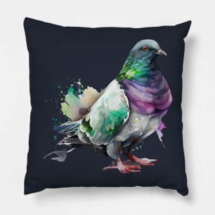 Watercolor Pigeon 8.0 Pillow