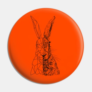 Rabbit and Polygon Pin