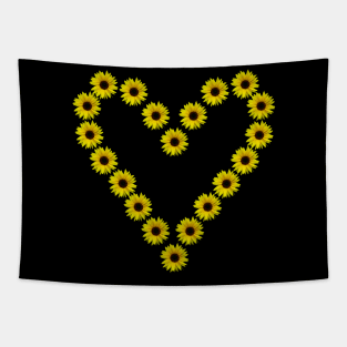 sunflower heart, sunflower, sunflowers, flowers, Tapestry