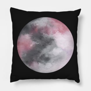 Tie dye moon watercolor Pillow