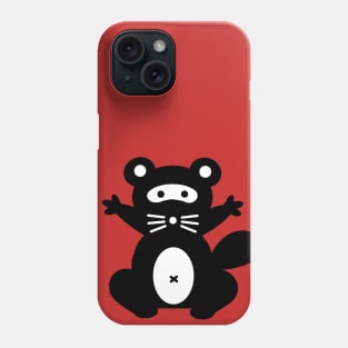 Black & White Ninja Raccoon / Tanuki Phone Case