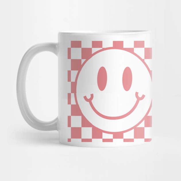 Smiley Face Checkered Coffee Mug