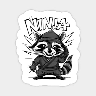 Ninja raccoon cute Magnet