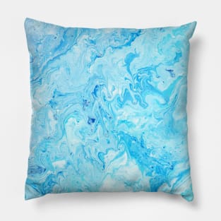 Blue Acrylic Painting Pillow