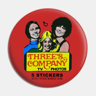 Three's Company Stickers 70s Pin