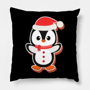 Penguin santa Pillow