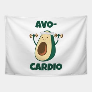 Avo-cardio Avocado Fitness Art Tapestry