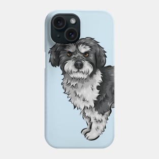 Cute Maltipoo Dog | Black and White Phone Case