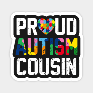 Proud Autism Cousin Costume Autism Awareness Month Magnet