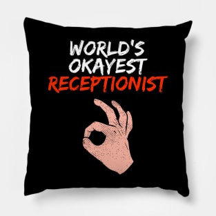 Funny Receptionist Job Profession Pillow