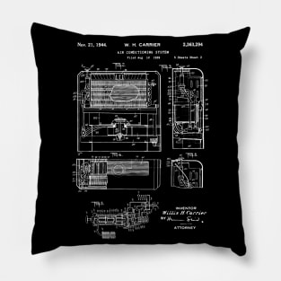 Air Conditioner Patent 1939 AC technician gift Pillow