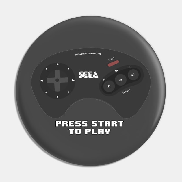 press start to play Pin by retromegahero