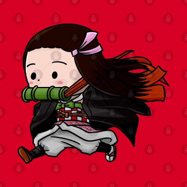 Chibi Nezuko Running by MaximumLimit