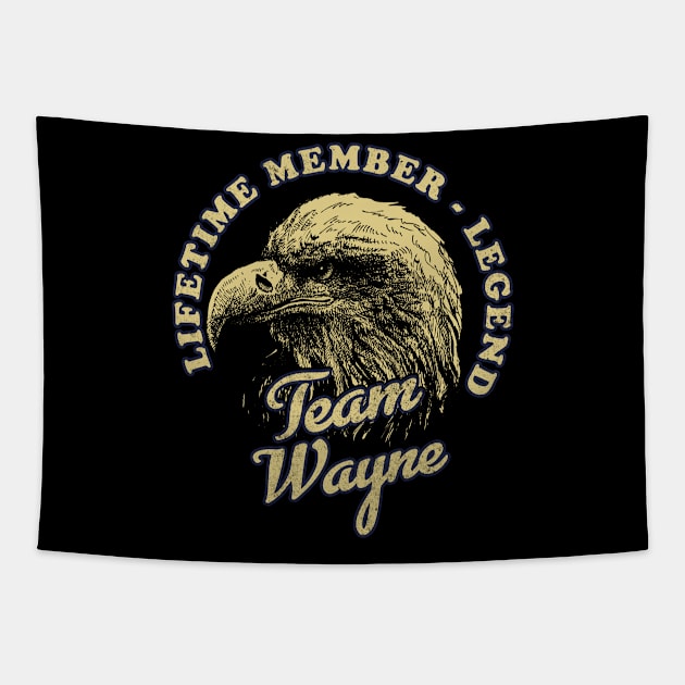 Wayne Name - Lifetime Member Legend - Eagle Tapestry by Stacy Peters Art