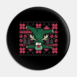 Ugly Christmas Reindeer Pin