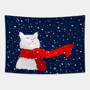 Kitty loves Snow... Tapestry