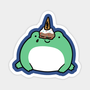 Upside Down Icecream Cone Frog Magnet