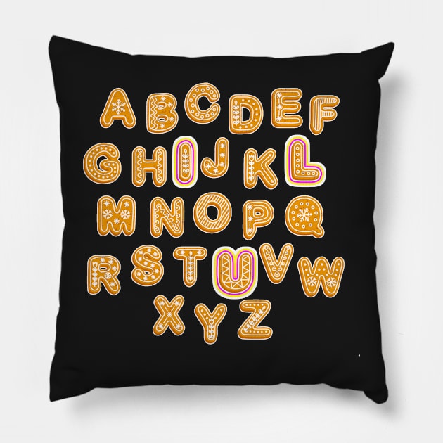 ABC Alphabet I Love You English Teacher Valentines Day Gift Pillow by Goods-by-Jojo