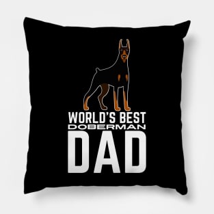 World's Best Doberman Dad Pillow