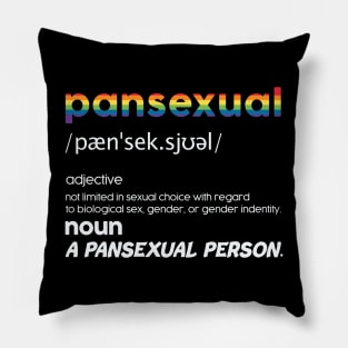 Pansexual Definition Shirt Funny Pride LGBT Pillow