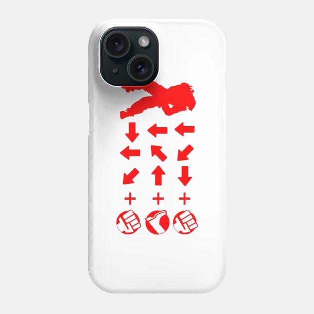 Street Fighter Moves - Ryu Phone Case by GuiNRedS