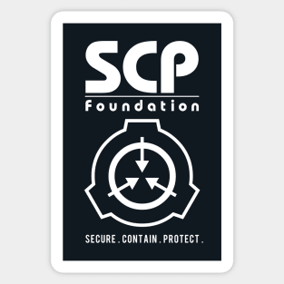 SCP Foundation logo white - Secure Contain Protect Sticker for Sale by  zachholmbergart