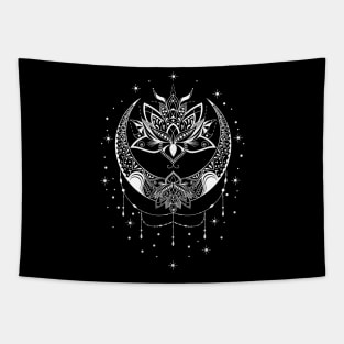 Moon Lotus Flower Tapestry