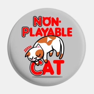 Cute Kawaii Funny NPC Meme Cat Gaming Inspired Gift For Gamers And Cat Lovers Pin