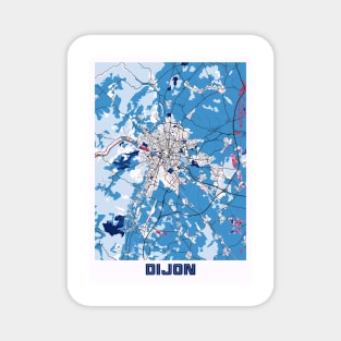 Dijon - France MilkTea City Map Magnet