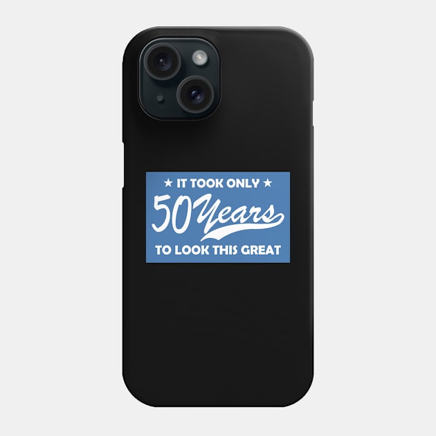 50 year old celebration funny slogan Phone Case by Funky Aviation