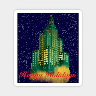 Happy Holidays Rhode Island Magnet