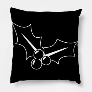 Christmas Mistletoe - Black and White 3 Pillow